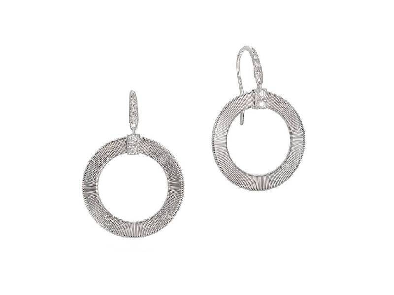 WHITE GOLD AND DIAMONDS EARRING WITH HOOK – MARCO BICEGO – MASAI – OG378-AB B W